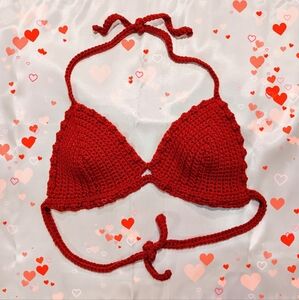 Burnt Red Crochet Top
